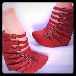 Jeffrey Campbell Pointed toe buckle wedge